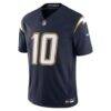 Justin Herbert Los Angeles Chargers Nike Alternate Super Chargers Vapor F.U.S.E. Stitched Limited Jersey - Navy - Side View