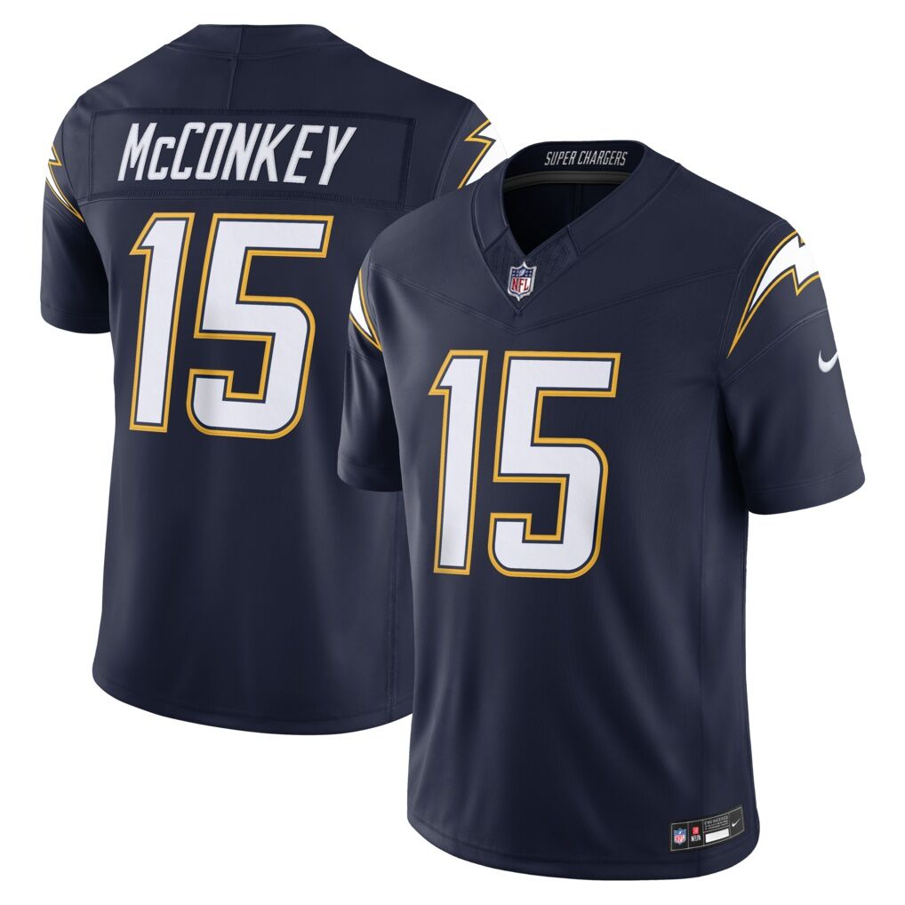 Ladd McConkey Los Angeles Chargers Nike Alternate Super Chargers Vapor F.U.S.E. Stitched Limited Jersey