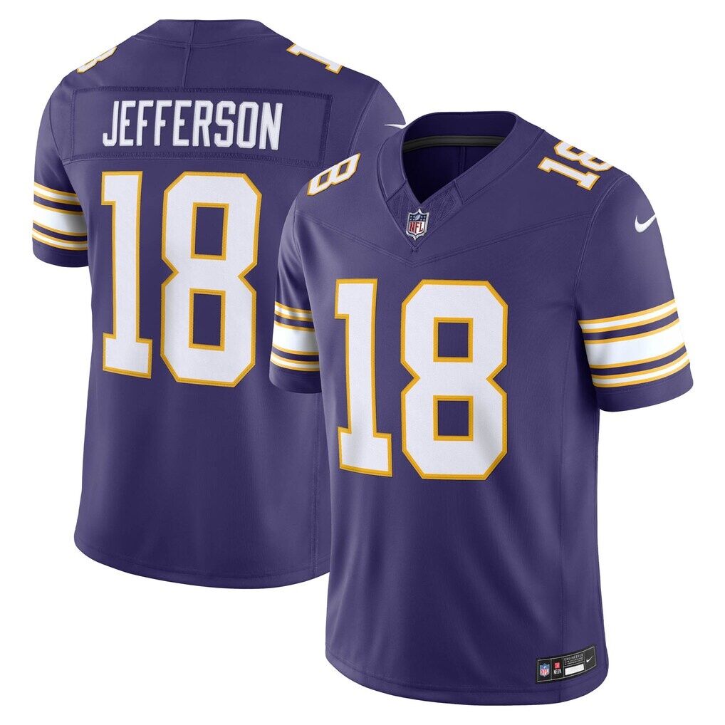 Justin Jefferson Minnesota Vikings Nike Alternate Classic Vapor F.U.S.E. Stitched Limited Jersey