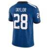 Jonathan Taylor Indianapolis Colts Nike Alternate Indiana Nights Vapor F.U.S.E. Stitched Limited Jersey - - Detail View