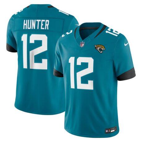 Travis Hunter Jacksonville Jaguars Nike Team Vapor F.U.S.E. Stitched Limited Jersey - Teal - Front View