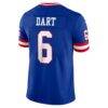 Jaxson Dart New York Giants Nike Legacy Vapor Untouchable Stitched Limited Jersey - - Detail View