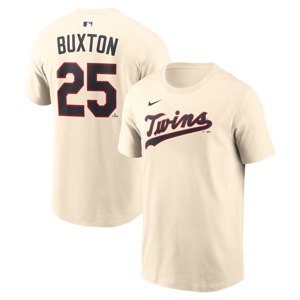 Byron Buxton Minnesota Twins Nike 2026 Field of Dreams Name & Number T-Shirt