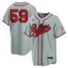 Jhoan Duran Philadelphia Phillies Nike 2026 Field of Dreams Stadium Jersey - Gray - Front View
