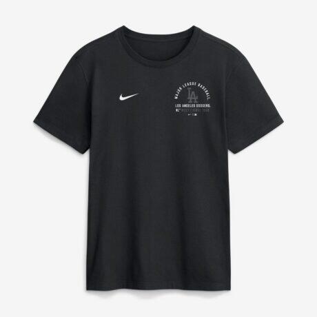Los Angeles Dodgers Nike Split Logo T-Shirt - Black - Front View
