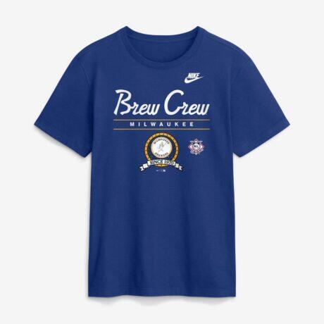 Milwaukee Brewers Nike Cooperstown Graphic T-Shirt - Royal