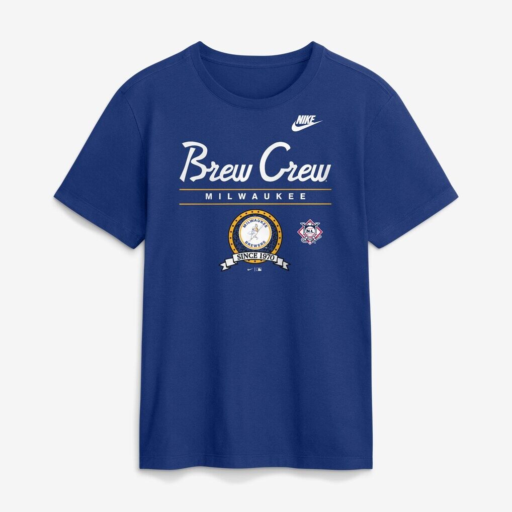 Milwaukee Brewers Nike Cooperstown Graphic T-Shirt - Royal