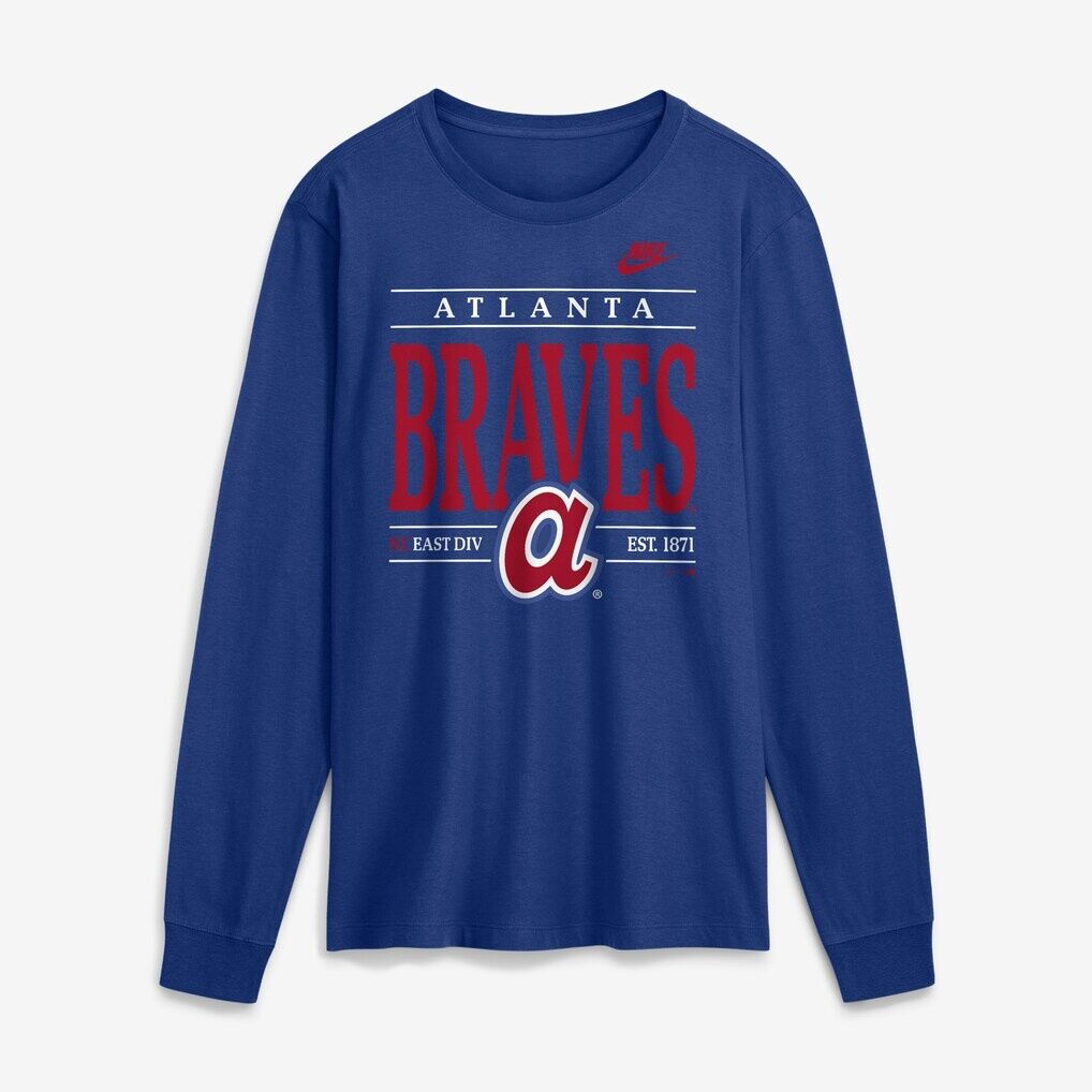Atlanta Braves Nike Cooperstown Graphic Long Sleeve T-Shirt - Royal