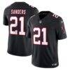 Deion Sanders Atlanta Falcons Nike Alternate Throwback Vapor F.U.S.E. Stitched Retired Limited Jersey - Black - Front View