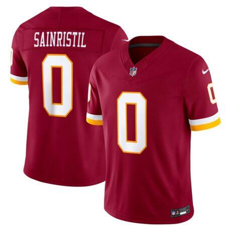 Mike Sainristil Washington Commanders Nike Team Vapor F.U.S.E. Stitched Limited Jersey - Burgundy - Front View