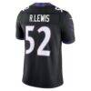 Ray Lewis Baltimore Ravens Nike Alternate Vapor F.U.S.E. Stitched Retired Player Limited Jersey - Black - Detail View