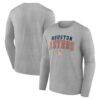 Houston Astros Fashion7 Iconic Long Sleeve T-Shirt - Heather Gray - - Front View