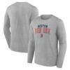 Boston Red Sox Fashion7 Iconic Long Sleeve T-Shirt - Heather Gray - - Front View