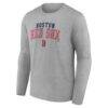 Boston Red Sox Fashion7 Iconic Long Sleeve T-Shirt - Heather Gray - - Side View