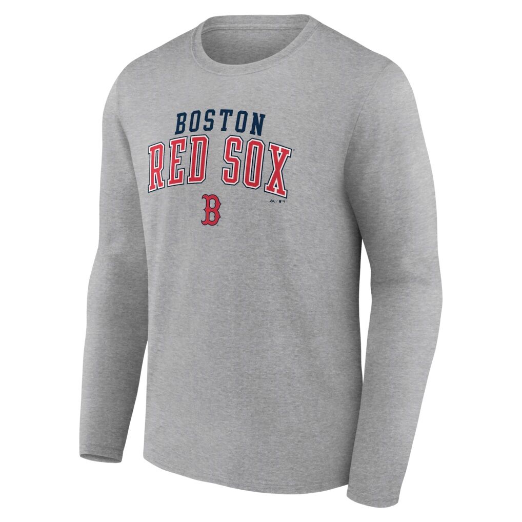 Boston Red Sox Fashion7 Iconic Long Sleeve T-Shirt - Heather Gray