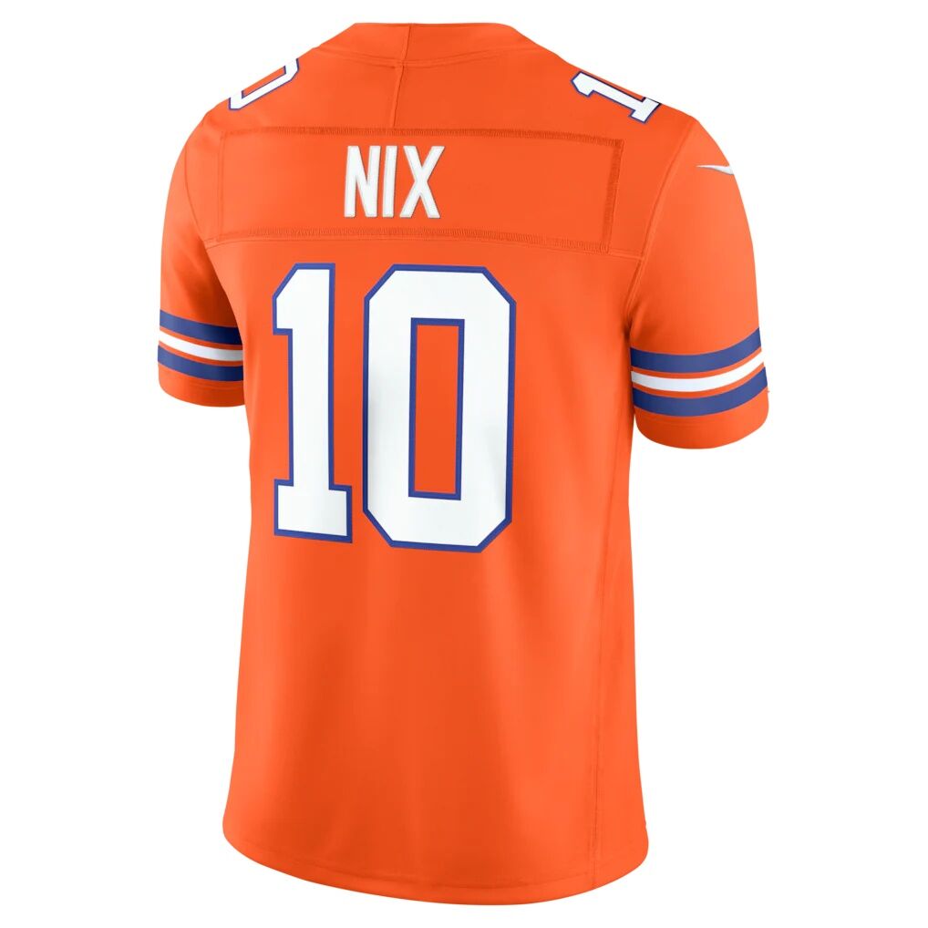 Bo Nix Denver Broncos Nike Alternate Mile High Collection 1977 Throwback Vapor F.U.S.E. Stitched Limited Jersey