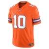 Bo Nix Denver Broncos Nike Alternate Mile High Collection 1977 Throwback Vapor F.U.S.E. Stitched Limited Jersey - Orange - Side View