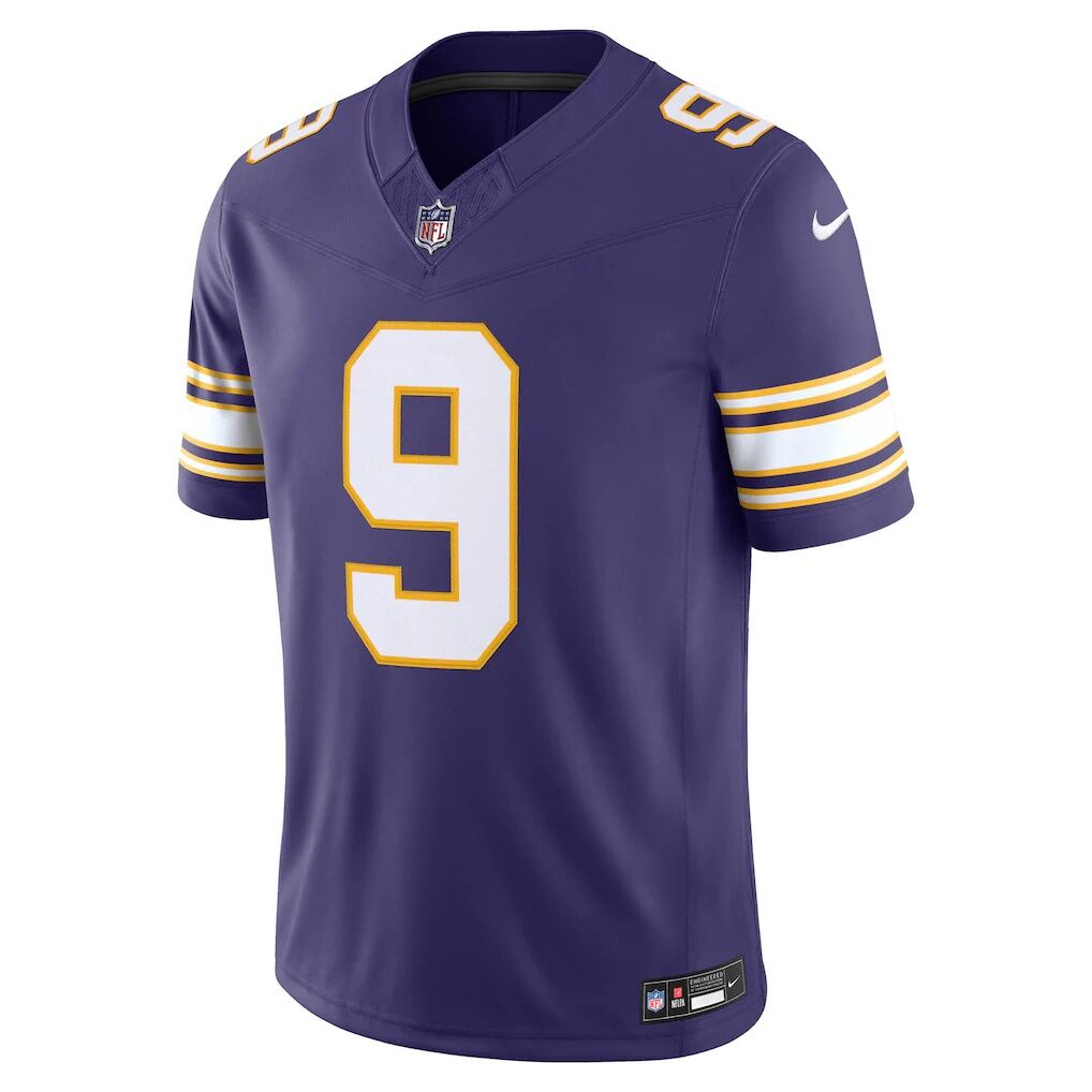 J.J. McCarthy Minnesota Vikings Nike Alternate Classic Vapor F.U.S.E. Stitched Limited Jersey