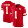 Xavier Worthy Kansas City Chiefs Nike Vapor F.U.S.E. Stitched Limited Jersey - Red - Front View