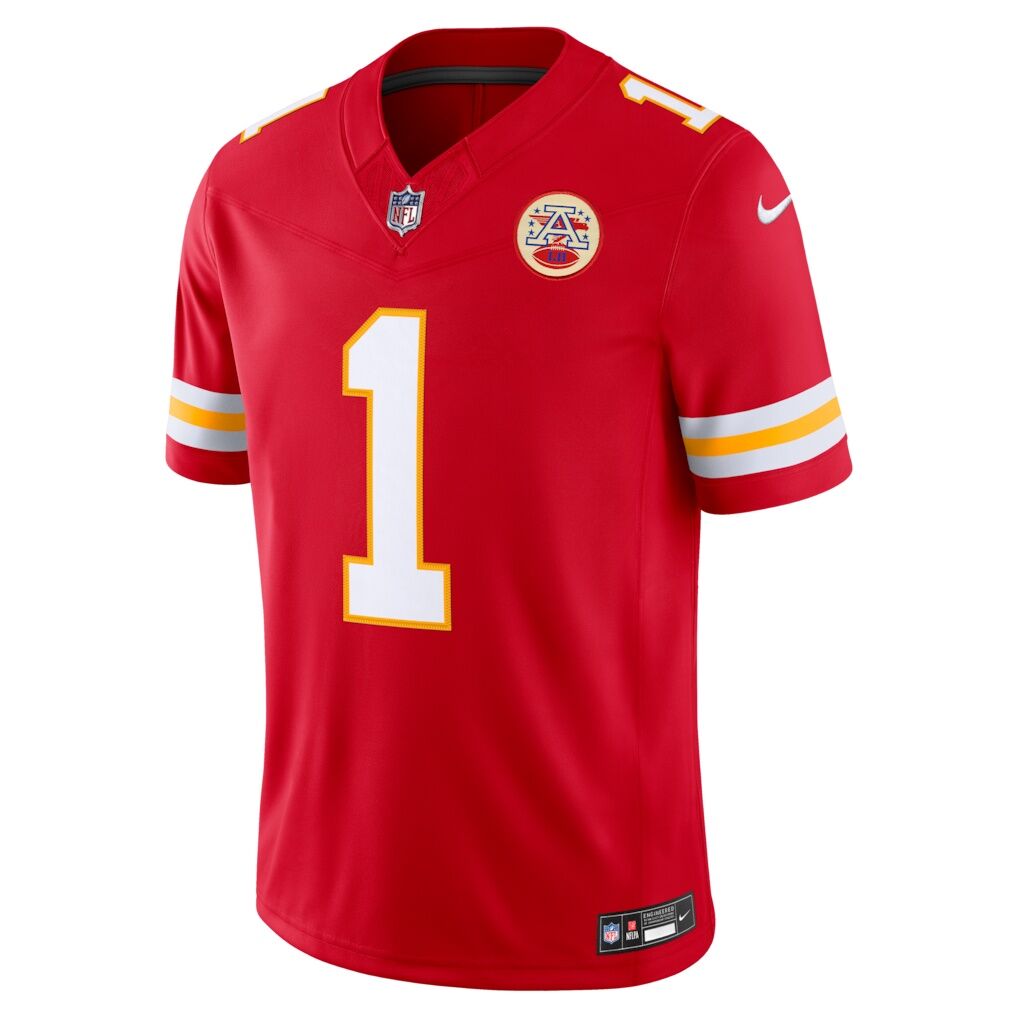Xavier Worthy Kansas City Chiefs Nike Vapor F.U.S.E. Stitched Limited Jersey