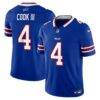 James Cook III Buffalo Bills Nike Team Vapor F.U.S.E. Stitched Limited Jersey - - Front View