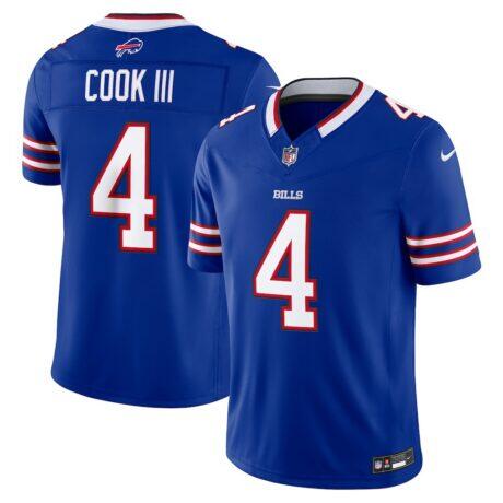 James Cook III Buffalo Bills Nike Team Vapor F.U.S.E. Stitched Limited Jersey - - Front View