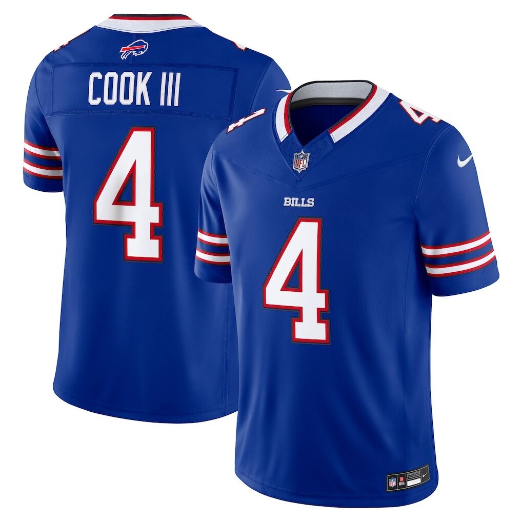 James Cook III Buffalo Bills Nike Team Vapor F.U.S.E. Stitched Limited Jersey - Royal