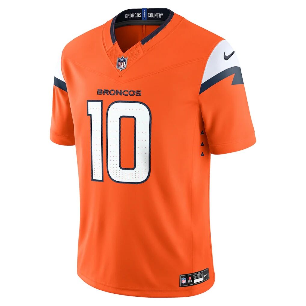 Bo Nix Denver Broncos Nike Team Vapor F.U.S.E. Stitched Limited Jersey