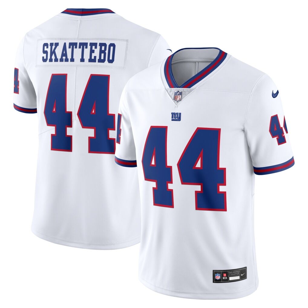 Cam Skattebo New York Giants Nike Vintage White Vapor Untouchable Stitched Limited Jersey