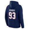 Ivan Demidov Montreal Canadiens Fashion7 Authentic Stack Name & Number Hoodie - Navy - Detail View