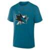 Michael Misa San Jose Sharks Fashion7 Authentic Stack Name & Number T-Shirt - Teal - Side View