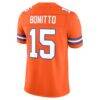 Nik Bonitto Denver Broncos Nike Alternate Mile High Collection 1977 Throwback Vapor F.U.S.E. Stitched Limited Jersey - Orange - Detail View
