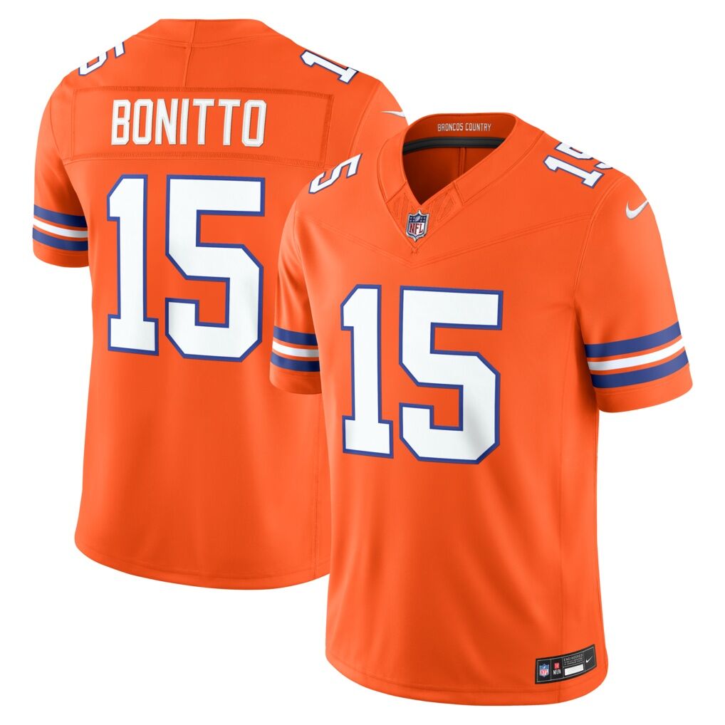 Nik Bonitto Denver Broncos Nike Alternate Mile High Collection 1977 Throwback Vapor F.U.S.E. Stitched Limited Jersey