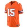 Nik Bonitto Denver Broncos Nike Alternate Mile High Collection 1977 Throwback Vapor F.U.S.E. Stitched Limited Jersey - Orange - Side View