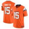 Nik Bonitto Denver Broncos Nike Team Vapor F.U.S.E. Stitched Limited Jersey - Orange - Front View