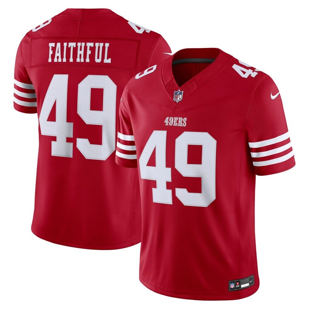 The Faithful San Francisco 49ers Nike Team Vapor F.U.S.E. Stitched Limited Jersey - Scarlet