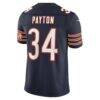 Walter Payton Chicago Bears Nike Vapor F.U.S.E. Stitched Retired Limited Jersey - Navy - Detail View