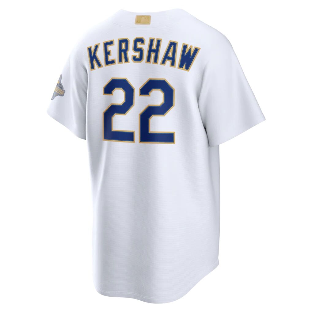 Clayton Kershaw Los Angeles Dodgers Nike 2026 Gold Collection Stadium Jersey