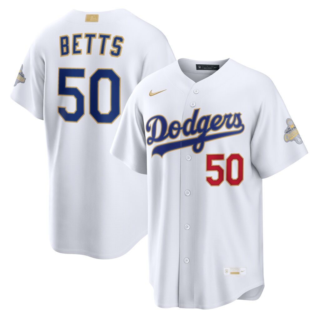 Mookie Betts Los Angeles Dodgers Nike 2026 Gold Collection Stadium Jersey