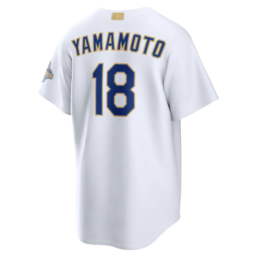 Yoshinobu Yamamoto Los Angeles Dodgers Nike 2026 Gold Collection Stadium Jersey