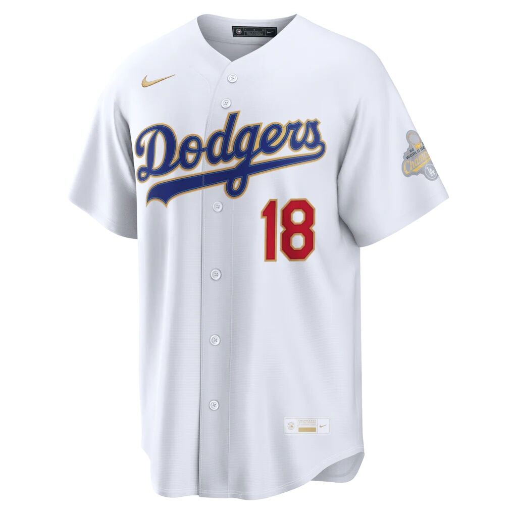 Yoshinobu Yamamoto Los Angeles Dodgers Nike 2026 Gold Collection Stadium Jersey
