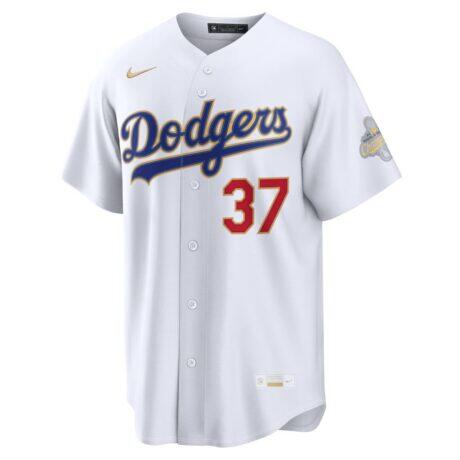 Teoscar Hernández Los Angeles Dodgers Nike 2026 Gold Collection Stadium Jersey - White - Front View