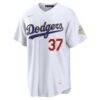 Teoscar Hernández Los Angeles Dodgers Nike 2026 Gold Collection Stadium Jersey - White - Side View