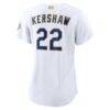 Clayton Kershaw Los Angeles Dodgers Nike Women's 2026 Gold Collection Stadium Jersey - White - Detail View