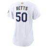 Mookie Betts Los Angeles Dodgers Nike Women's 2026 Gold Collection Stadium Jersey - White - Detail View