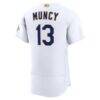 Max Muncy Los Angeles Dodgers Nike 2026 Gold Collection Authentic Jersey - White - Detail View