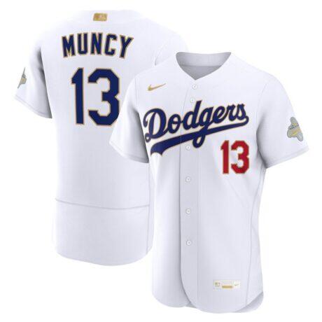 Max Muncy Los Angeles Dodgers Nike 2026 Gold Collection Authentic Jersey - White - Front View