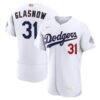 Tyler Glasnow Los Angeles Dodgers Nike 2026 Gold Collection Authentic Jersey - White - Front View