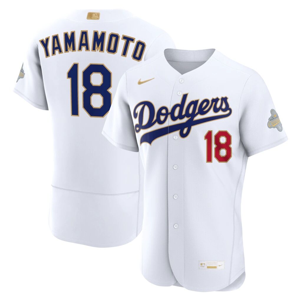 Yoshinobu Yamamoto Los Angeles Dodgers Nike 2026 Gold Collection Authentic Jersey