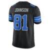 Calvin Johnson Detroit Lions Nike Alternate Vapor F.U.S.E. Stitched Retired Limited Jersey - Black - Detail View